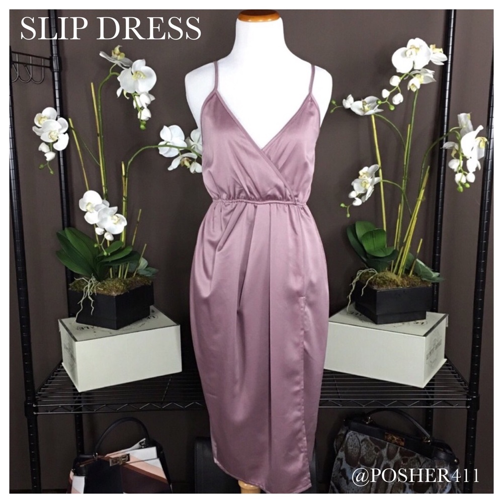 MAUVE SLIP DRESS